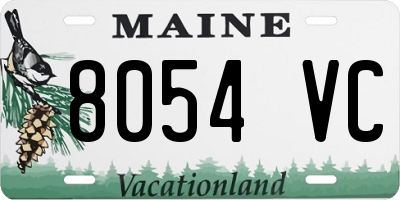 ME license plate 8054VC