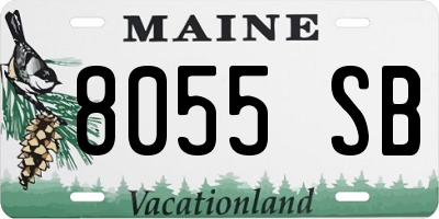 ME license plate 8055SB