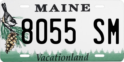 ME license plate 8055SM