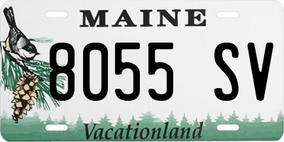 ME license plate 8055SV