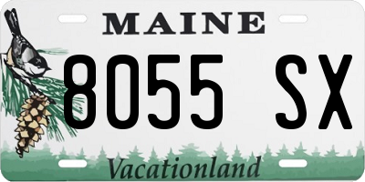 ME license plate 8055SX