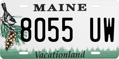 ME license plate 8055UW