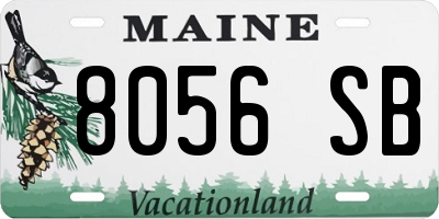 ME license plate 8056SB