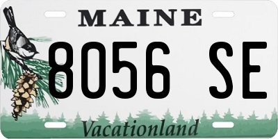 ME license plate 8056SE