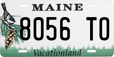 ME license plate 8056TO