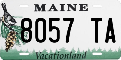 ME license plate 8057TA