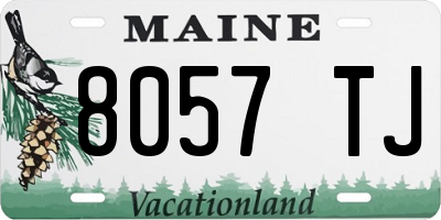ME license plate 8057TJ