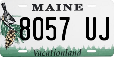 ME license plate 8057UJ