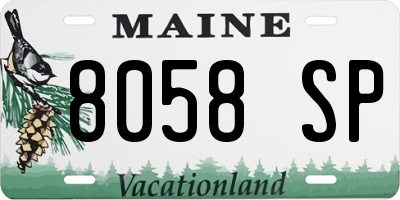 ME license plate 8058SP