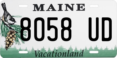 ME license plate 8058UD