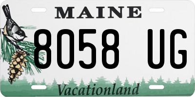 ME license plate 8058UG