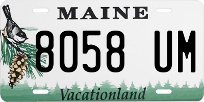 ME license plate 8058UM