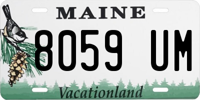 ME license plate 8059UM