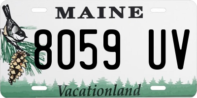 ME license plate 8059UV