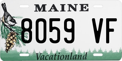 ME license plate 8059VF