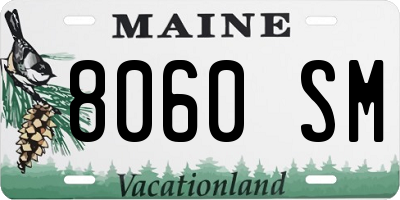 ME license plate 8060SM