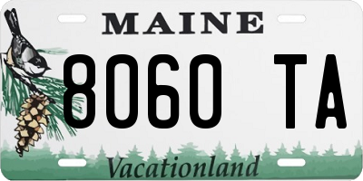 ME license plate 8060TA