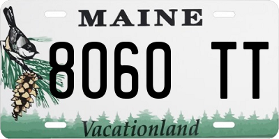 ME license plate 8060TT