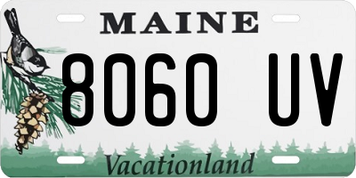 ME license plate 8060UV