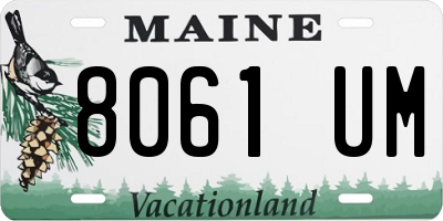 ME license plate 8061UM