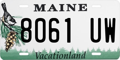 ME license plate 8061UW