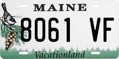 ME license plate 8061VF