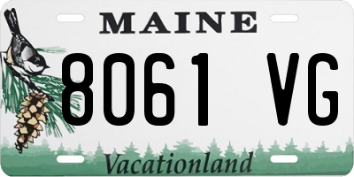 ME license plate 8061VG