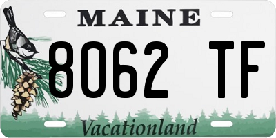 ME license plate 8062TF
