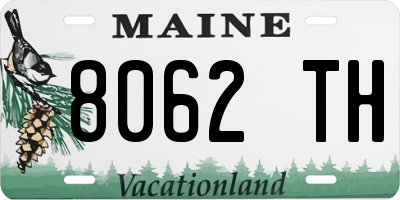 ME license plate 8062TH