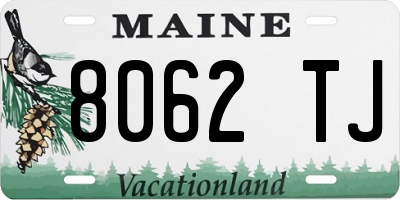 ME license plate 8062TJ
