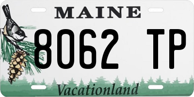 ME license plate 8062TP