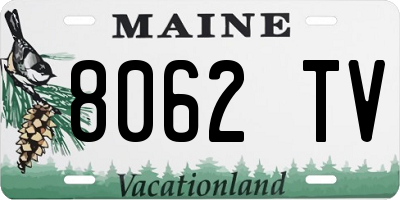ME license plate 8062TV