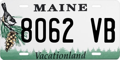 ME license plate 8062VB