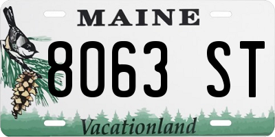ME license plate 8063ST