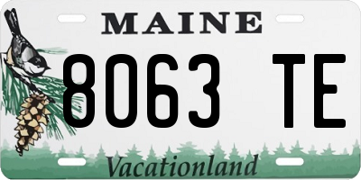 ME license plate 8063TE