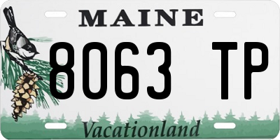 ME license plate 8063TP