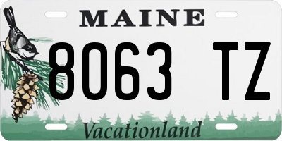ME license plate 8063TZ