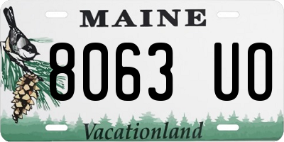 ME license plate 8063UO