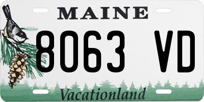 ME license plate 8063VD