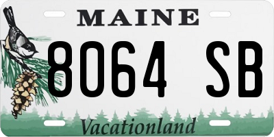 ME license plate 8064SB