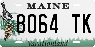 ME license plate 8064TK