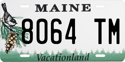 ME license plate 8064TM