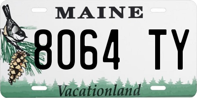 ME license plate 8064TY