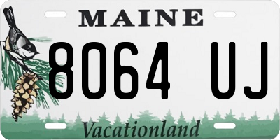 ME license plate 8064UJ