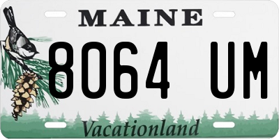 ME license plate 8064UM