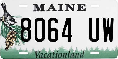 ME license plate 8064UW