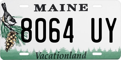 ME license plate 8064UY