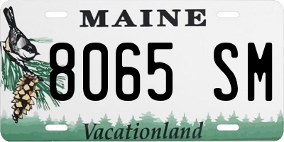 ME license plate 8065SM
