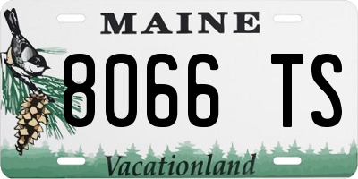 ME license plate 8066TS