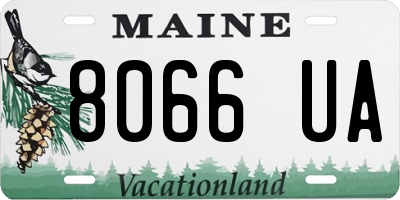 ME license plate 8066UA